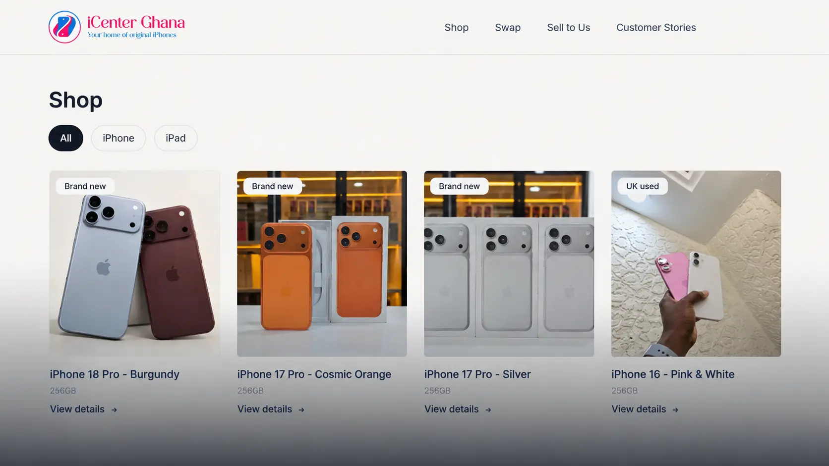 iCenter Ghana website preview