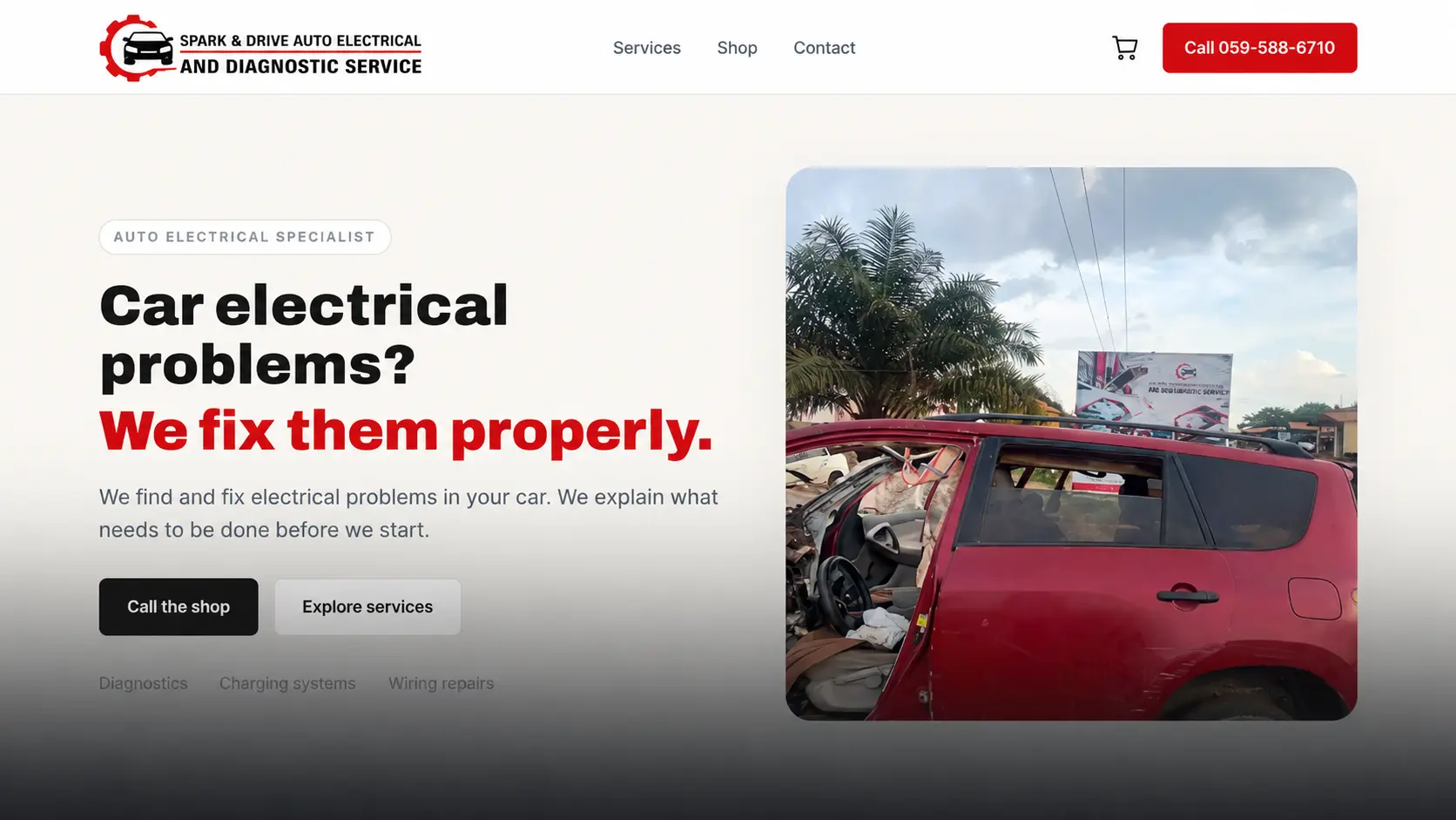 Spark & Drive website preview