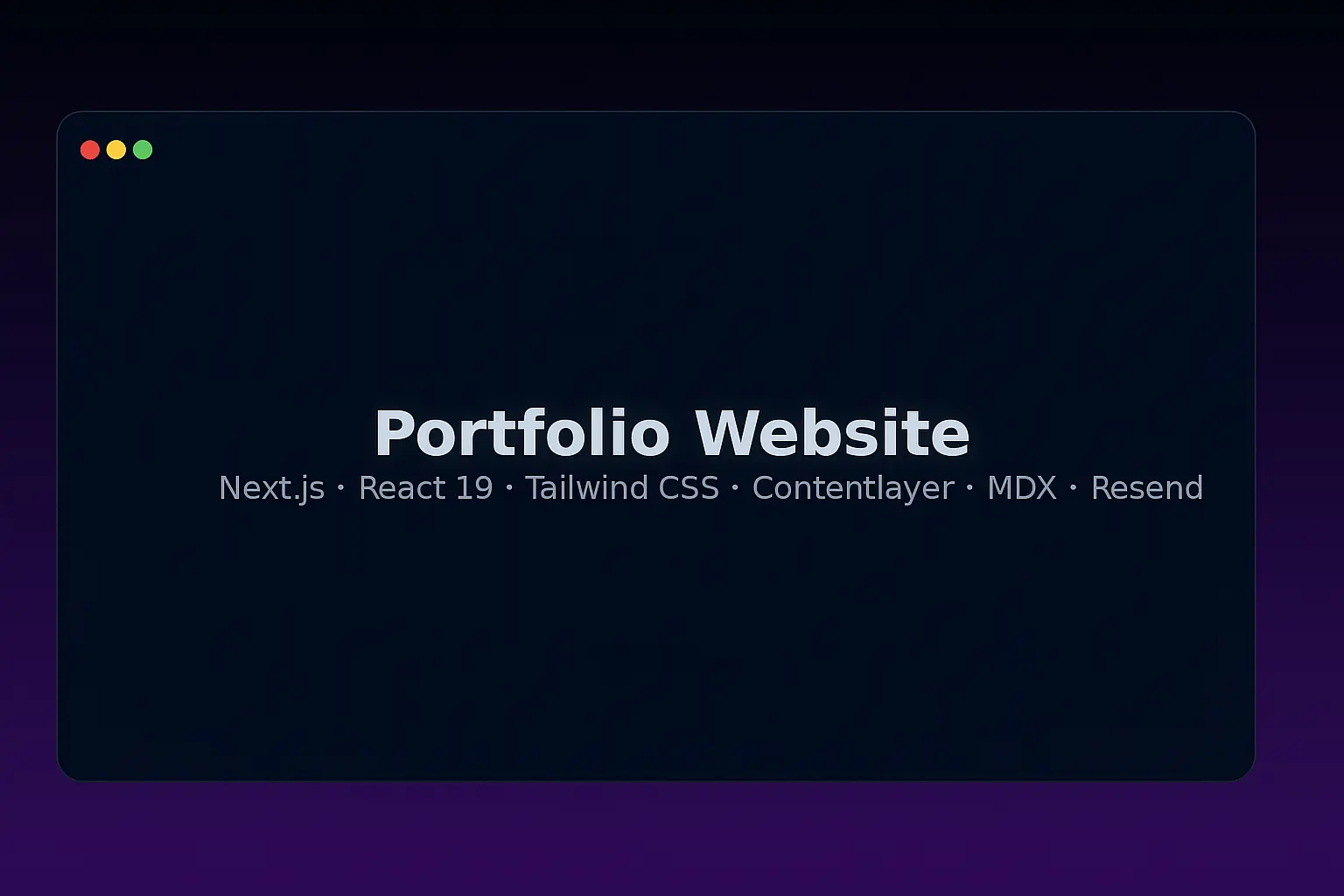 Portfolio Website