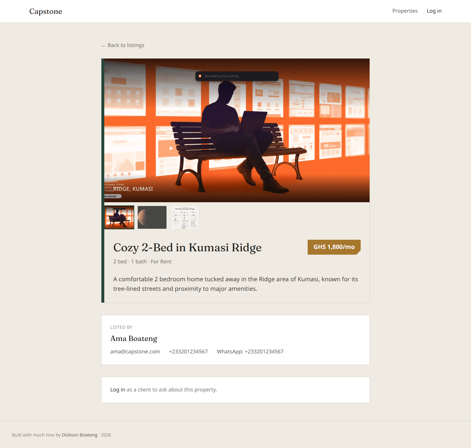 Property detail page