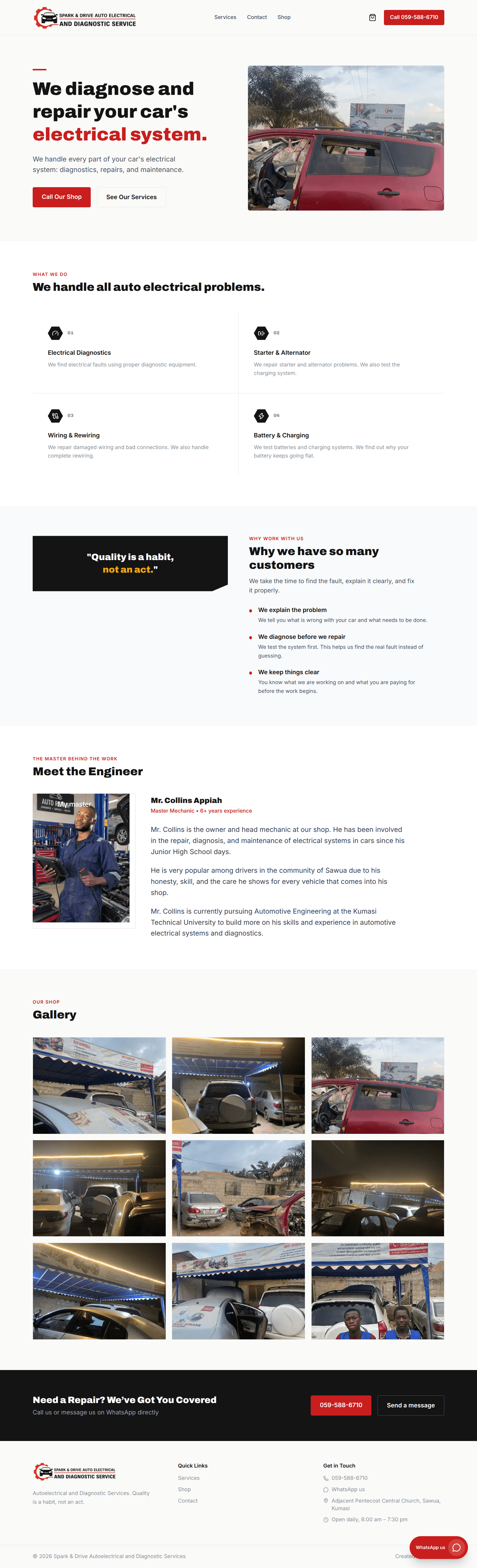 Spark & Drive homepage